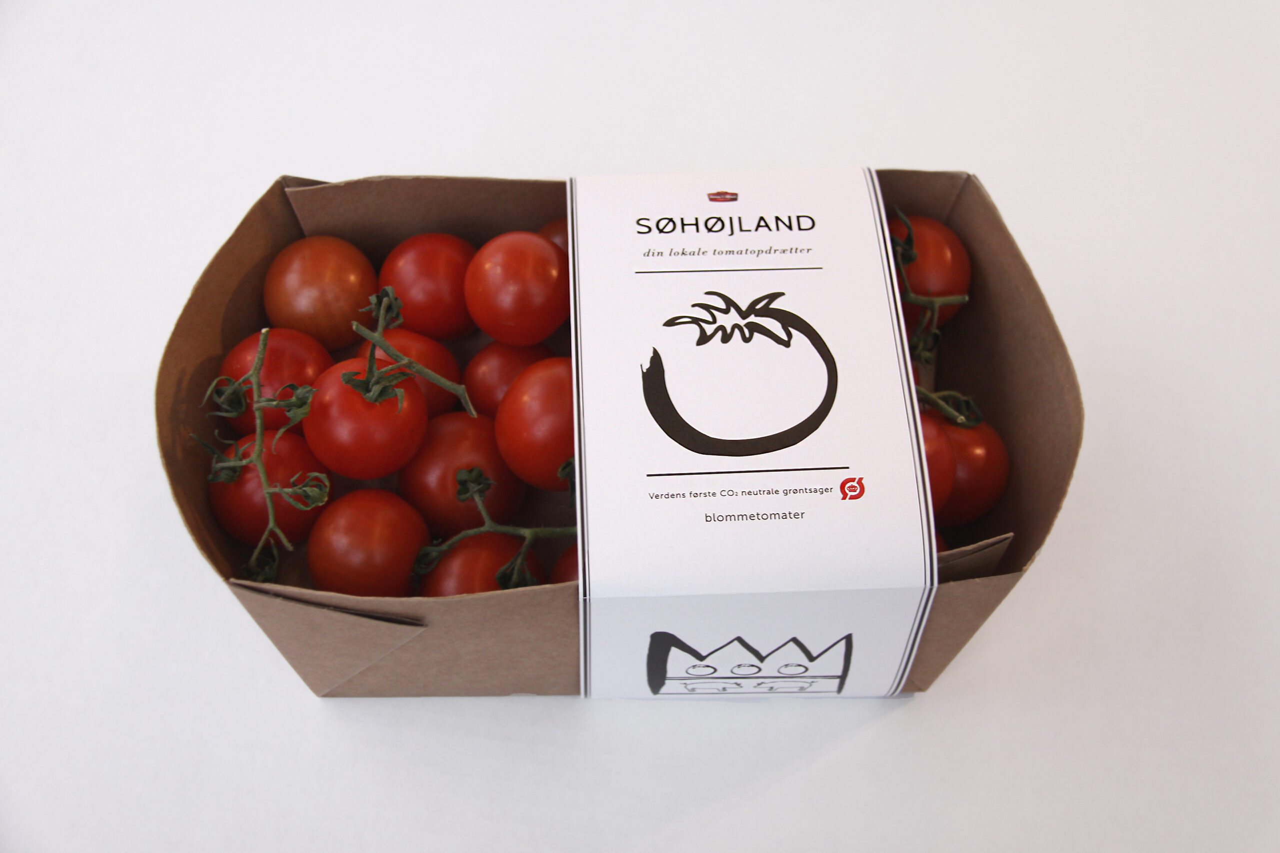 BineJoMo Grafisk Design visuel identitet Konsulent Gris – Tomat Emballage